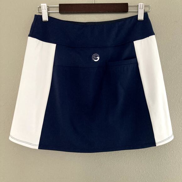 Foray Golf Color Blocked Side Panel 15.5" Skort - Navy Blue White - Medium - Picture 2 of 10